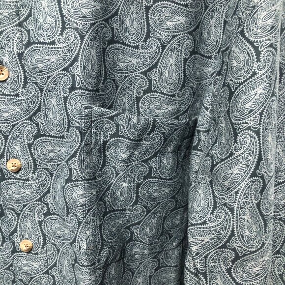 Wrangler Hero Shirt Mens Size XL Blue Paisley Button Up Long Sleeve Western - Picture 3 of 7